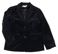 Tmavomodré sametové sako Jacadi