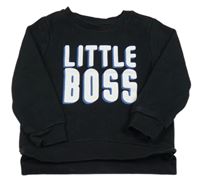 Černá mikina s nápisem Nutmeg