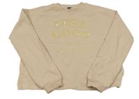 Pudrová crop mikina s nápisem River Island