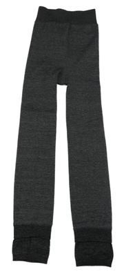 Tmavošedé melírované spodní thermo legíny 