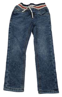 Modré teplákové rifle s úpletovým pasem C&A