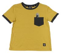 Okrové tričko s postavičkou Saltrock