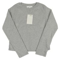 Nové - Šedé úpletové crop triko s korálky Zara