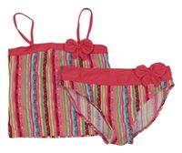 Barevné pruhované tankini s mašlí mini mode