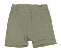 Zelenošedé žebrované kraťasy H&M