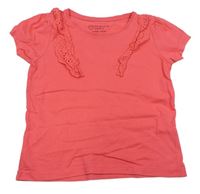 Růžové tričko s volánky Primark 
