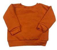 Oranžová žebrovaná mikina Primark