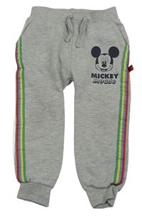 Šedé melírované tepláky s Mickeym George 