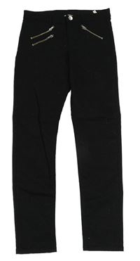 Černé rifle se zipy zn. H&M