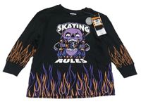 Nové - Černé triko s lebkou F&F