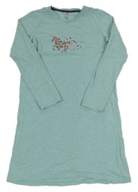 Světlemodré melírované šaty s koníkem Tchibo