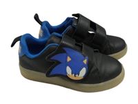 Černo-modré koženkové boty se Sonicem H&M vel. 31