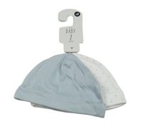 Nové - 2x - Modrá + bílá čepice s hvězdičkami George 