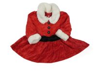 Červeno-bílé sametové šaty - paní Santová C&A