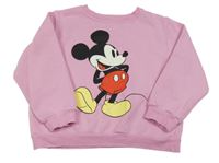 Světlerůžová mikina s Mickeym H&M