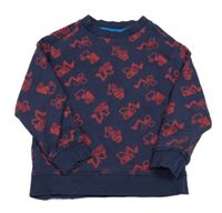 Tmavomodrá mikina s bagry Mothercare 