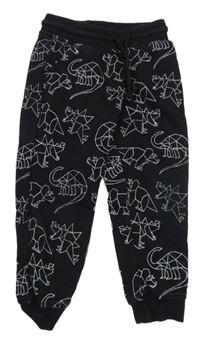 Černé tepláky s dinosaury Matalan