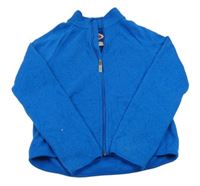 Safírová melírovaná propínací pletená mikina Stay Cool 