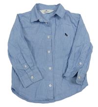 Modrá košile riflového vzhledu H&M