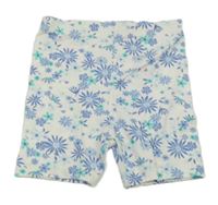 Bílé elastické kraťasy s květy Primark