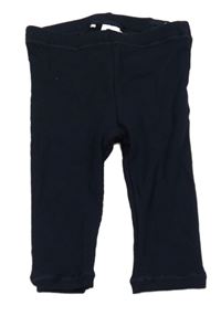 Tmavomodré žebrované tepláky H&M