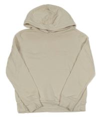 Béžová mikina s klokankou a kapucí 