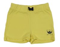 Žluté bavlněné kraťasy s lodičkou Lupilu 