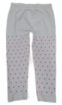 Bílé puntíkované capri legíny Ergee 