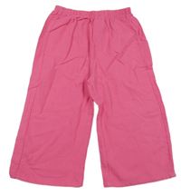 Fuchsiové plátěné palazzo kalhoty Shein 