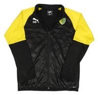 Černo-žlutá propínací fotbalová mikina Puma