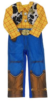 Kostým - Modro-tmavožluto-hnědý overal - Woody Disney