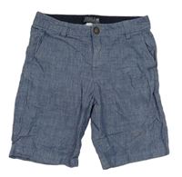 Modré melírované chino plátěné kraťasy H&M