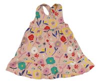Světlerůžové letní šaty s kytičkami Mothercare
