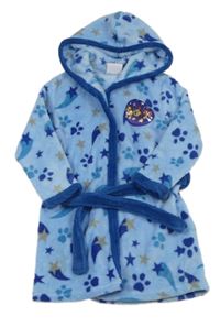 Modro-petrolejový plyšový župan s PAW PATROL a kapucí nickelodeon