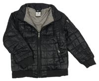 Černý prošívaný šusťákový zateplený bomber s logem Nike