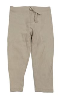 Světlebéžové žebrované legíny Zara