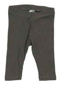 Tmavošedé žebrované legíny H&M