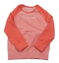 Jahodovo-lososové melírované thermo triko lupilu