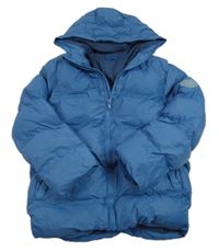 Petrolejová šusťáková zimní bunda s kapucí alive