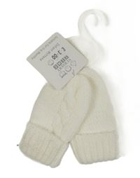 Nové - smetanové pletené rukavice se vzorem NURSERY TIME
