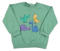 Zelená mikina s dinosaury M&S