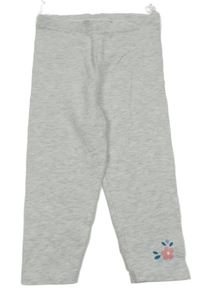 Světlešedé melírované legíny s květem C&A