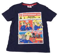 Tmavomodré tričko s požárníkem Samem 