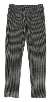 Černo-bílé kostkované tregínové kalhoty PRIMARK