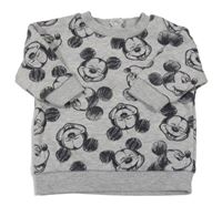 Šedá melírovaná mikina s Mickey M&S