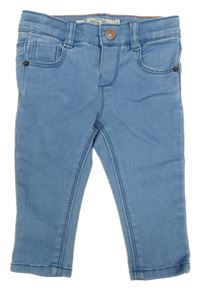 Světlemodré skinny teplákové rifle ZARA