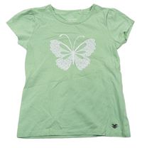 Zelené tričko s motýlkem Topolino