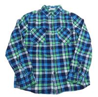 Modro-zeleno-bílá kostkovaná košile zn. H&M