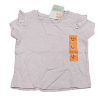 Lila puntíkaté tričko s volánky Primark