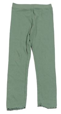 Khaki žebrované legíny Primark